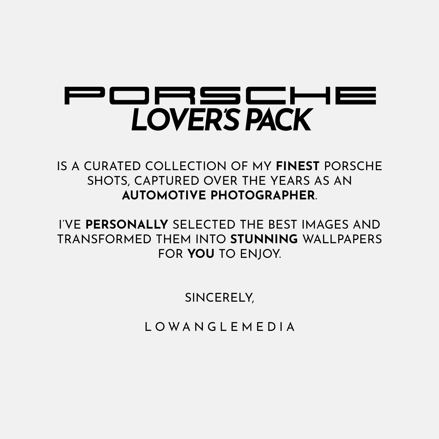 PorscheLover's Pack